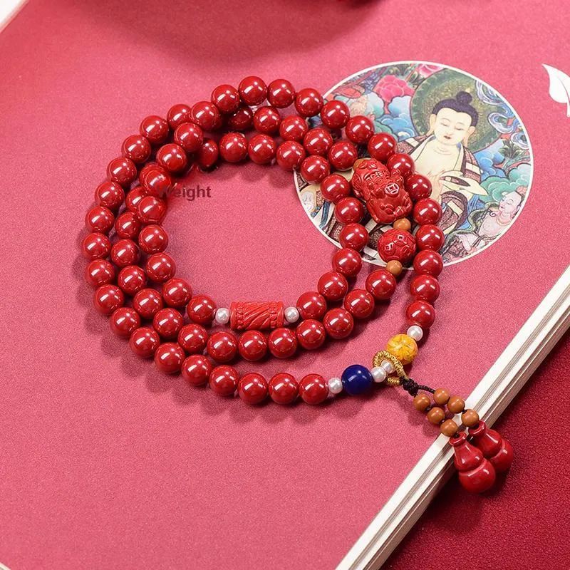 Moon Jewelry Reconstructed Cinnabar Bracelets Unisex-1