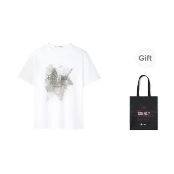 HLA x SANTI LIANMINGKUAN T Shirt Men's Bleached White Pattern