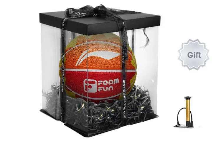 LiNing Rubber Basketball Yellow Orange Red Size 7 Ball Training Unisex-1