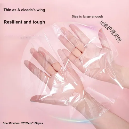 LEOUEANR Disposable Transparent Fresh Keeping Facial Mask Sheet Portable 100 Pc