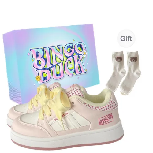 BINGO DUCK Coverage Low Top Skateboard Shoes Women's