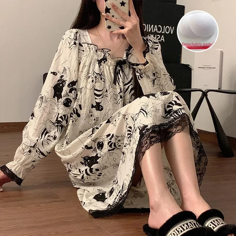 Ta Yan Nightgown Women's Apricot-2