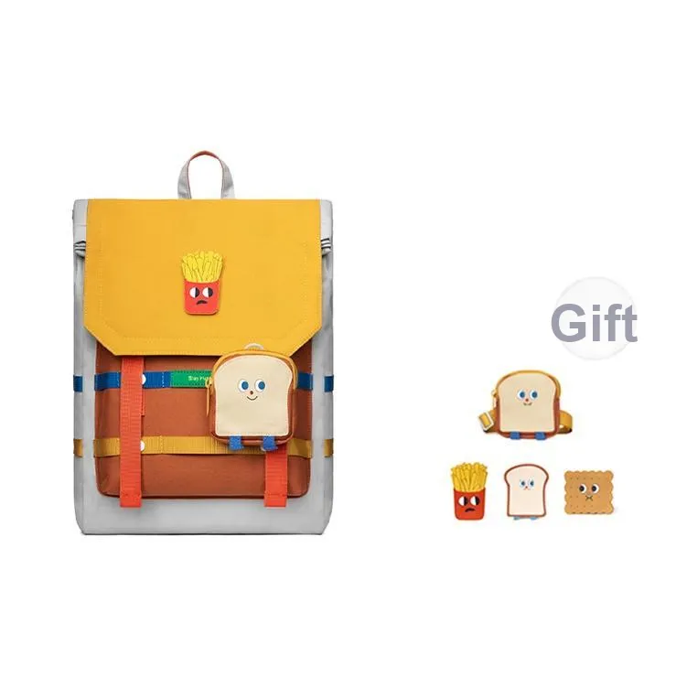 MR.ACE HOMME Полиэстер Рюкзак Стандартный Женский Оранжевый Белый