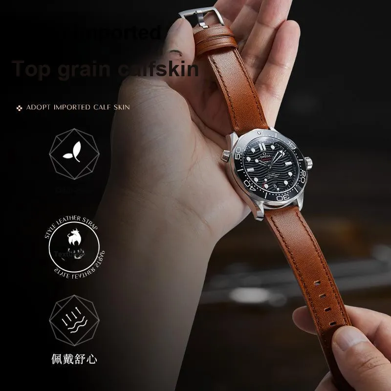 IStrap Huawei Compatibility Watch Band 120+75mm Cowhide Leather Material-15