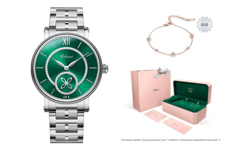 LOBINNI L Automatic Mechanical Movement Watch Women's Watch Green Dial-20