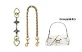 Black Four-Leaf Clover Extender Chain+Decorative Chain 40cm