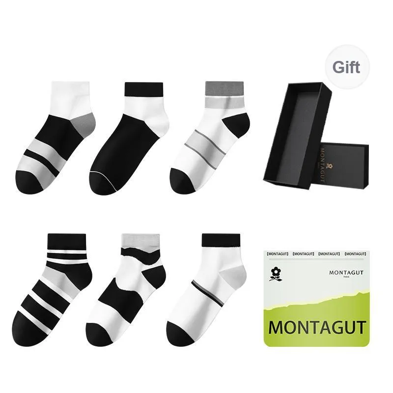 Montagut Ankle Socks Men's Box 6 Pack-0