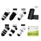 White Mouth Black Gray Color Block+Black with White Heel+Black Base Gray Stripes+Black Tip Black & White+Black Mouth Light Gray Heel