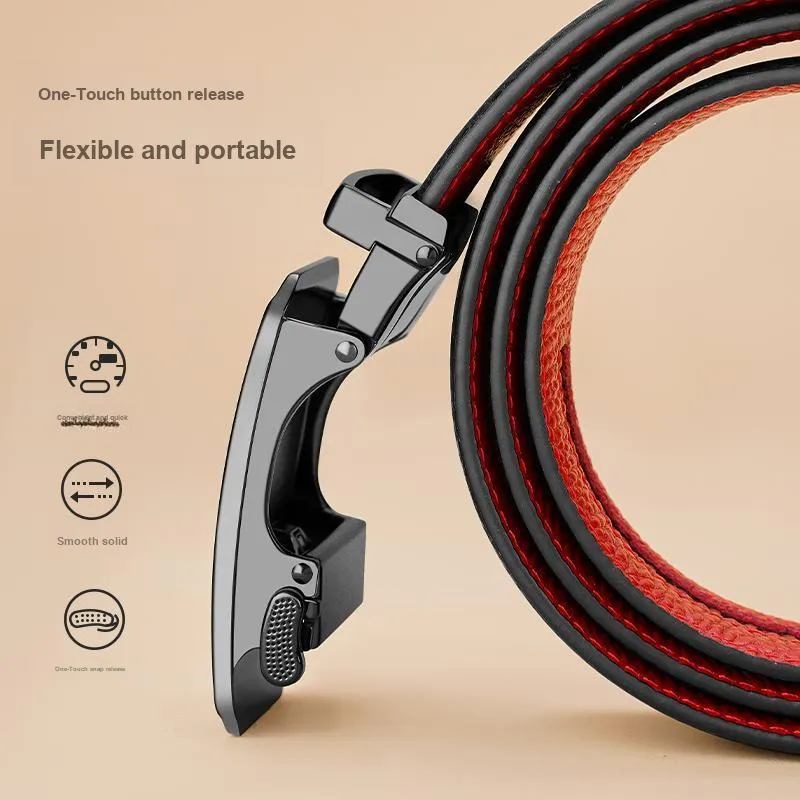 Cheekkiss Cow Leather Belts Men's 3.5cm-3