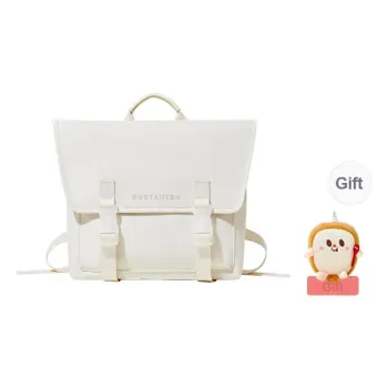 BOSTANTEN Fabric, Ecru Backpack Tubas Unisex Ecru