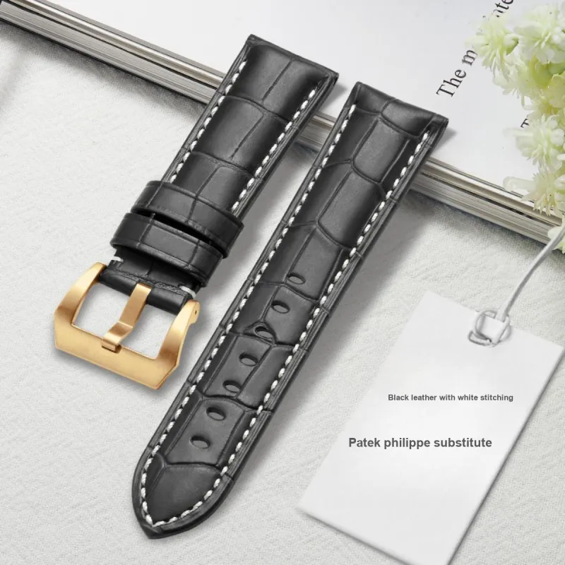 ZHISHENG Patek Philippe Compatibility Watch Band 24/26mm Interface Width Genuine Leather Material-5