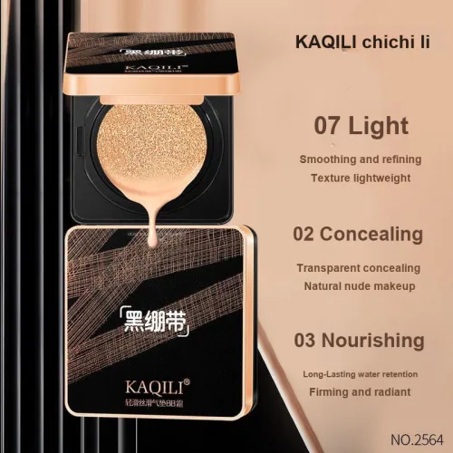 KAQILI Kachi Black Bandage Air Cushion BB Крем Набор Без эффекта "каки" Без TRANSFER Матовый финиш для лица Естественный маскирующий