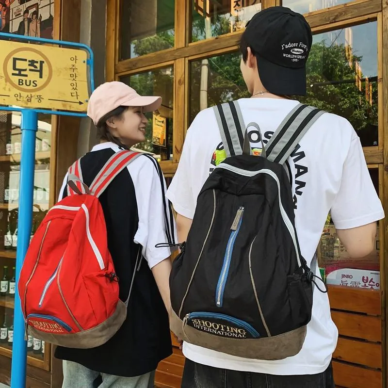 WICKBUEN Nylon With Suede Backpack Unisex Multicolor-4