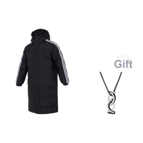 Adidas Пуховик Унисекс Черный С ожерельем