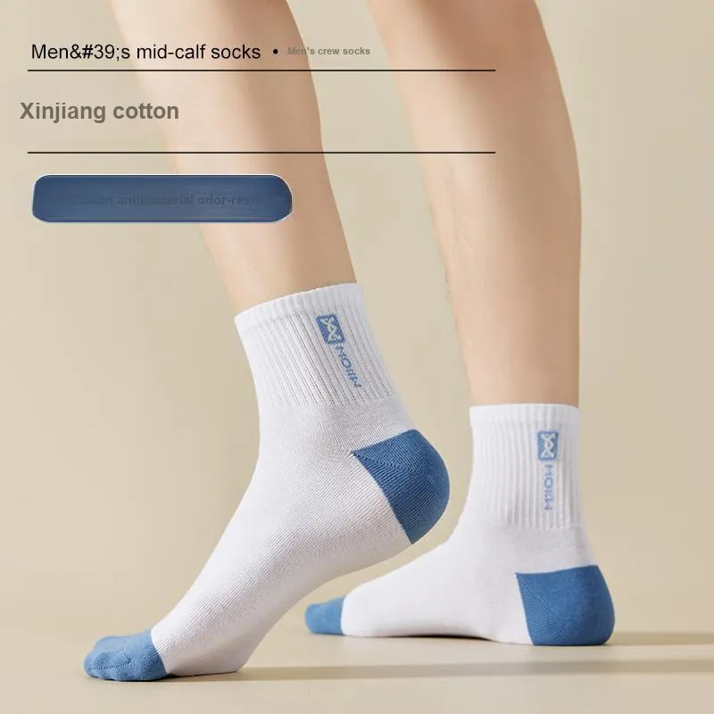 MIIOW Mid Calf Socks Men 5 Pack-2