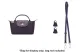 (Berry Purple) Crossbody Shoulder Strap+[Perforated]Set