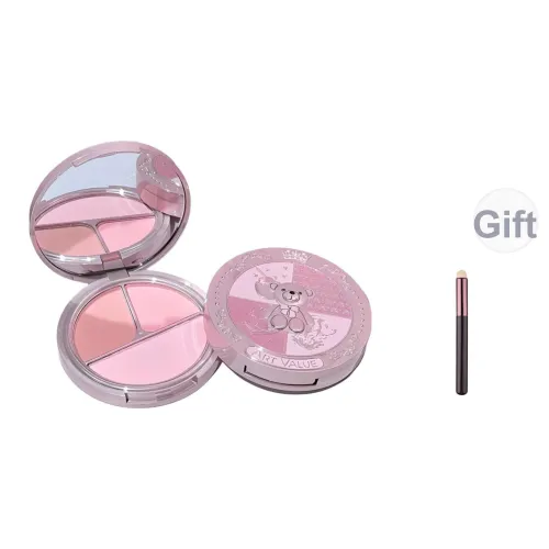 ART VALUE Bear Knight Трехцветный Румяна Palette Smudge PROOF Длинный Легко смешивается