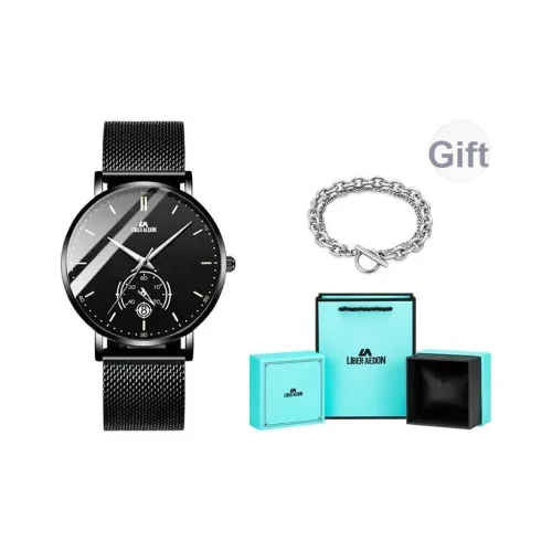 LIBER AEDON Кварцевый механизм Черный циферблат Мужские часы