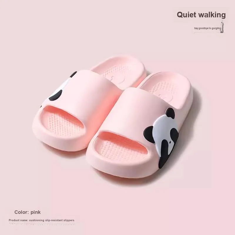 Yunpo Cute Cartoon Panda Slippers For Men, Home Indoor & Outdoor, Couple, EVA Squashy And Bouncy Feeling, Slide Slipper-5
