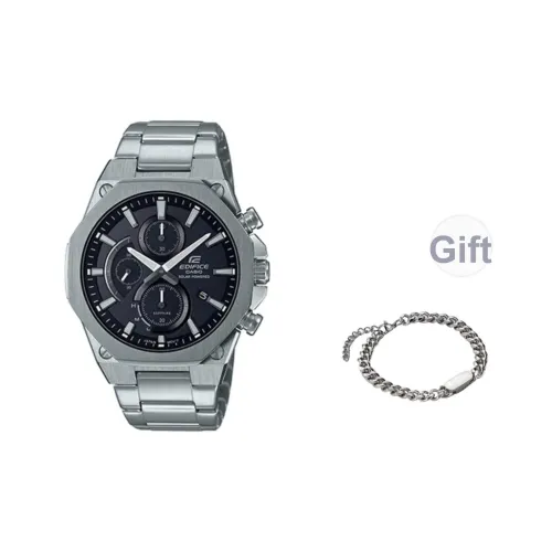 CASIO Солнечный Кварцевый Механизм Часы Мужские Черный Циферблат