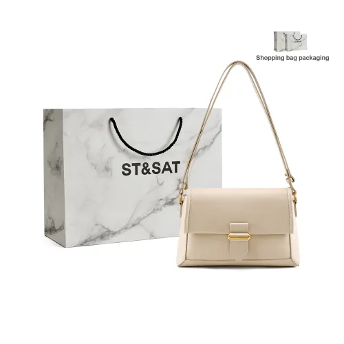 ST&SAT Cow Leather Patchwork Synthetic Leather Envelope Bag Shoulder Bag Crossbody Bag Regular Women's Multicolor