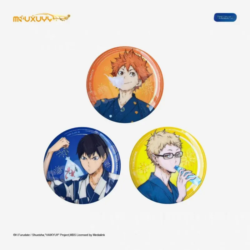 MOUXUYY Haikyuu!! Fireworks Collection Double Flash Badge Badges-7