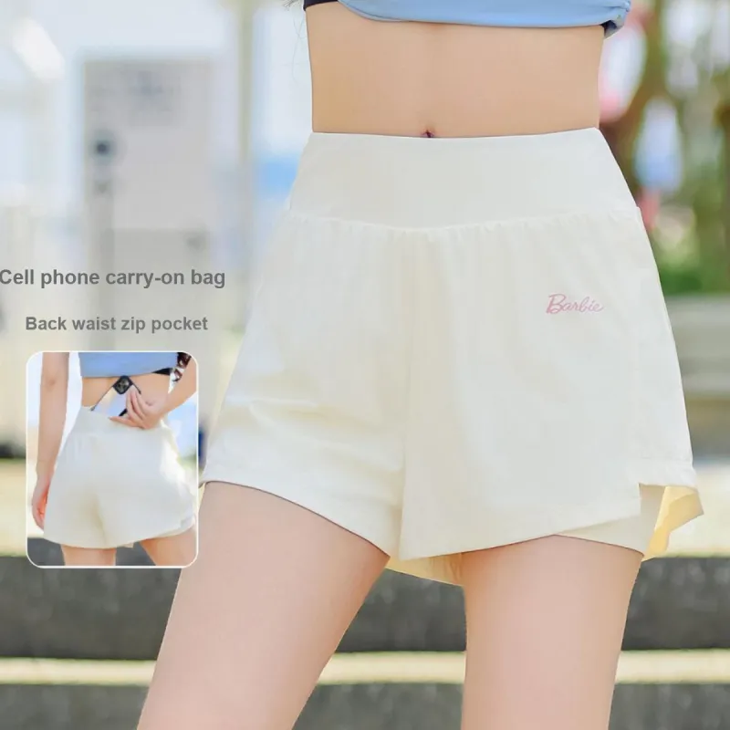 Barbie Yoga Shorts Women's Light Milk Coffee-1