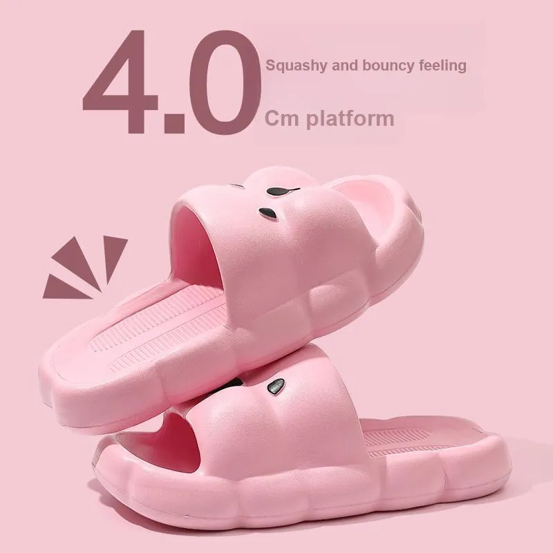 Foot Recreation Slip Resistant Slippers For Women's Summer Home Indoor Bathroom Bathing, Home Eva Slippers-3