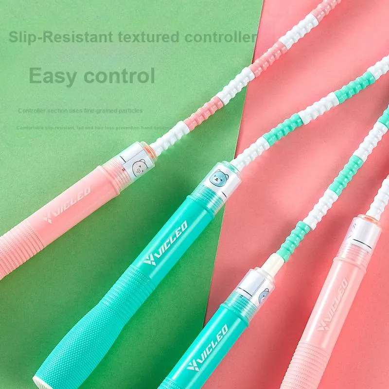 Kawasaki Casual Entertainment Non Countable Jump Ropes Kids Cotton Rope Plastic Controller 2.8m-3