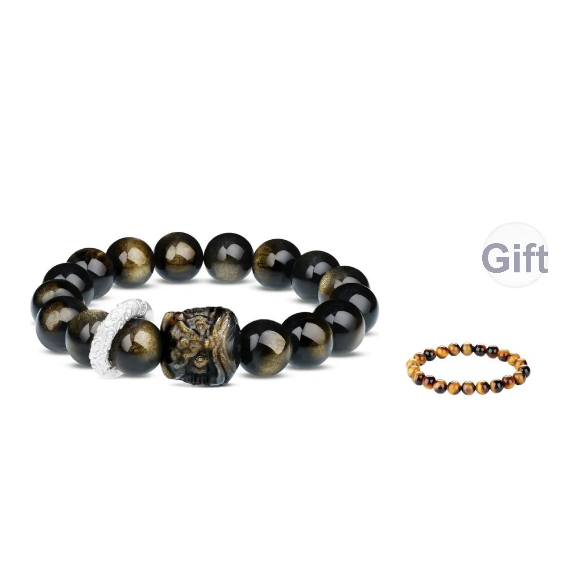 CHINA GOLD Natural Obsidian Bracelets Unisex