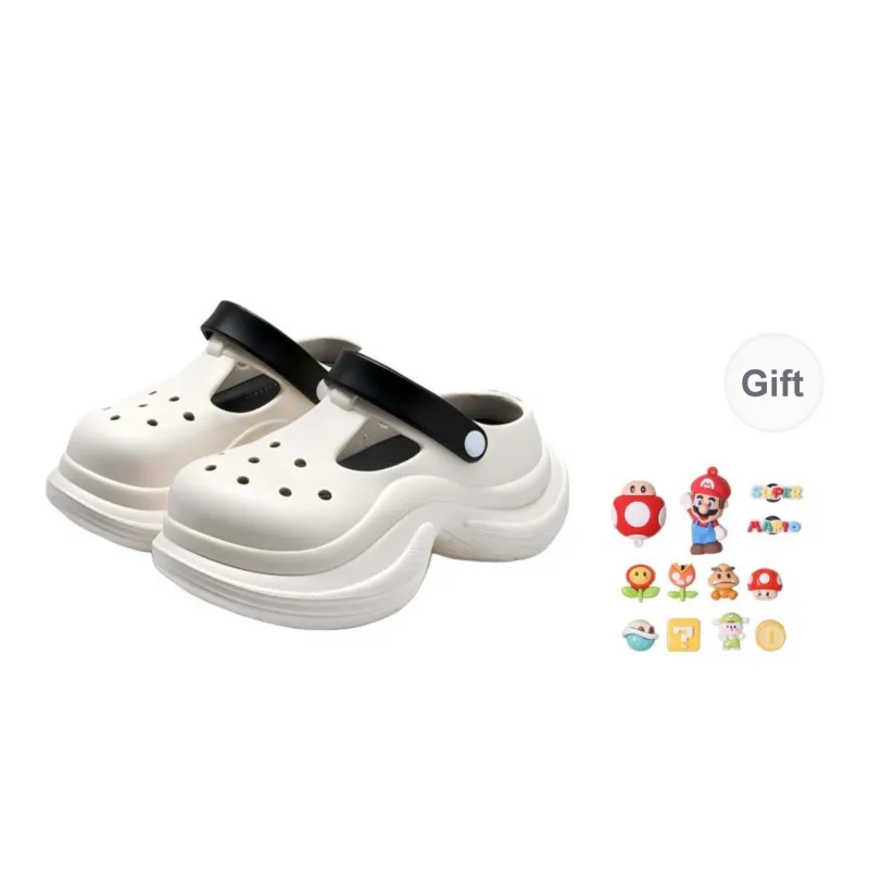 Lymia 7cm Clogs Summer Platform Squashy And Bouncy Feeling EVA Slip Resistant Soft Sole Closed Toe Slippers-1