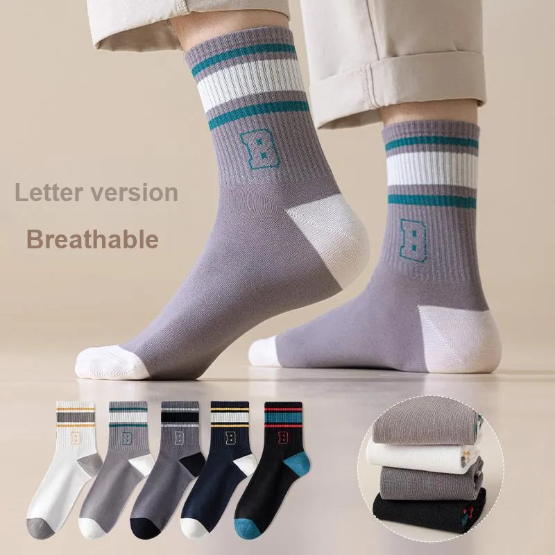Lan Miao Mid Calf Socks Men's 5 Pack-4