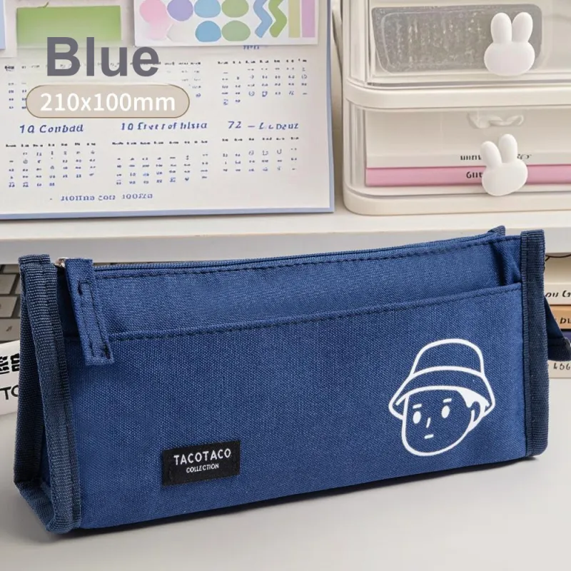 TACOTACO Large Capacity Minimalist Style Pencil Pouch Canvas Storage Bag Pencil Pouches & Cases-5