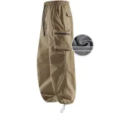 Brown Khaki Fleece-Lined