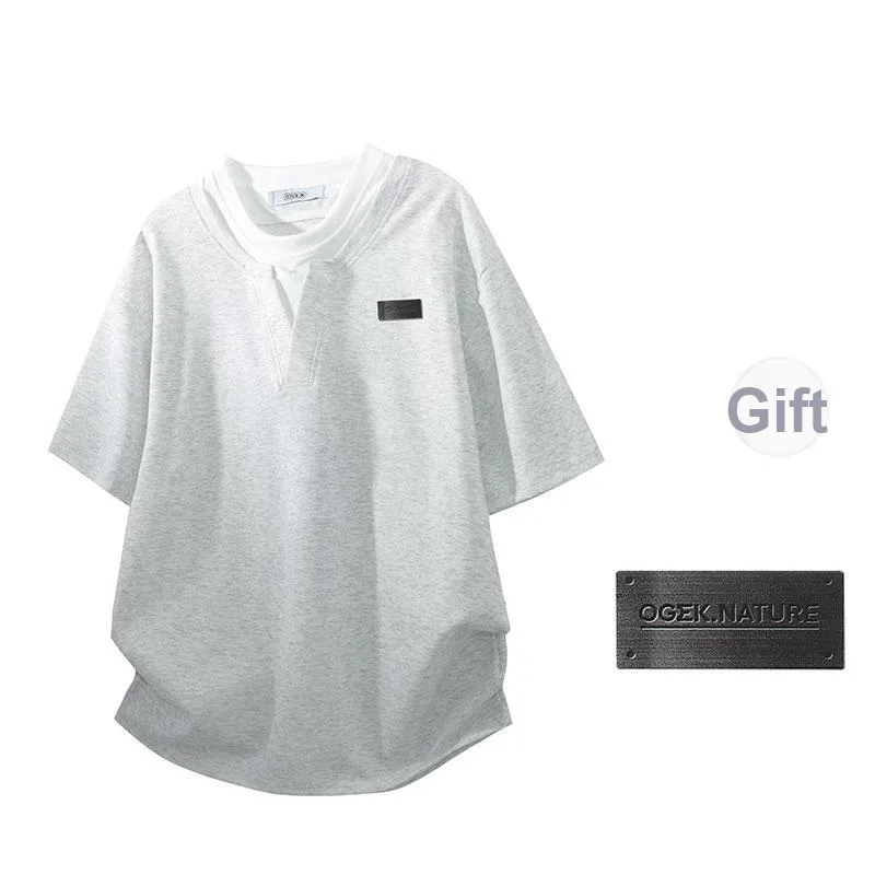 OGEK T Shirt Unisex Black Comes With Brooch-2