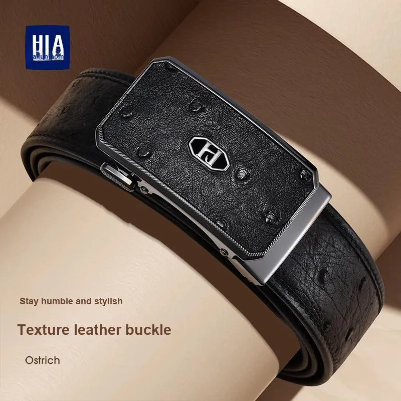 HLA Cow Leather Belts Men's 3.5cm-5