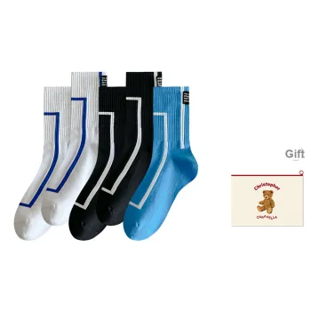 Caramella Mid Calf Socks Men's Shopping Bag Combo Set