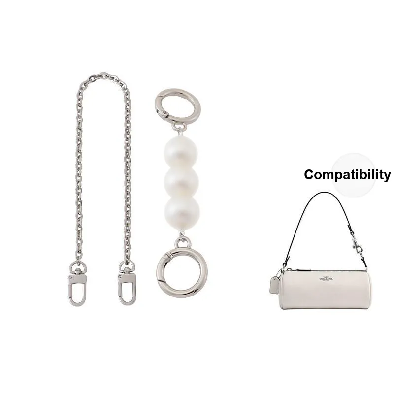 Gloya Metal Bag Accessory Women's White/Gold Tone-4