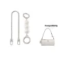 [White]Decorative Chain 40cm+Pearl Extender Chain