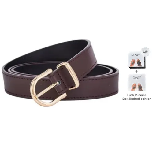 Hush Puppies Leather Belts Women's Coffee