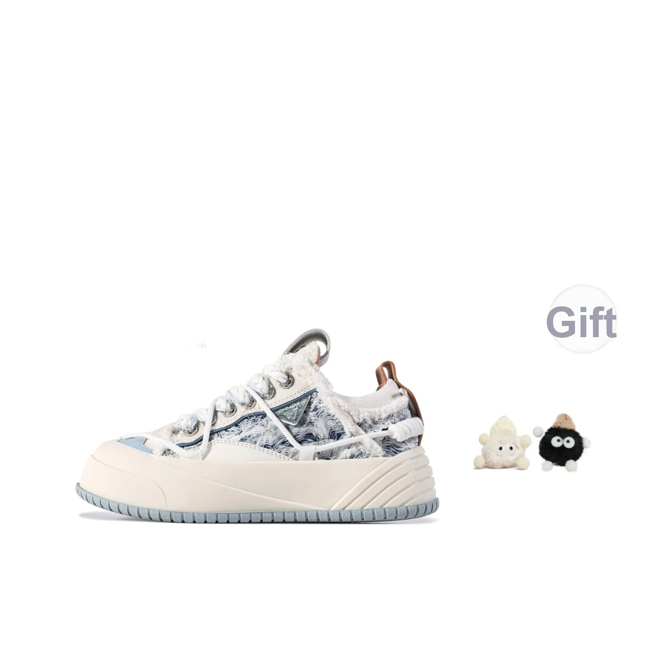 ON MAX Paper Airplane Series Skateboard Shoes Unisex Low-Top Blue/White