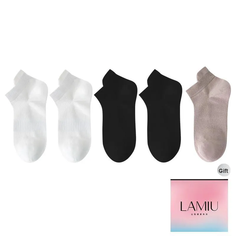 Lan Miao Ankle Socks Women's Shopping Bag 5 Pack-28