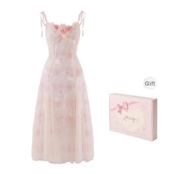 ACAINES Slip Dress Women's Cherry Blossom Pink