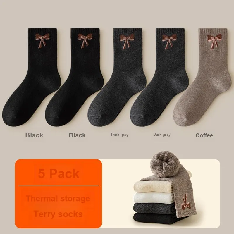 H YXIANG Mid Calf Socks Women's Combo Set-23