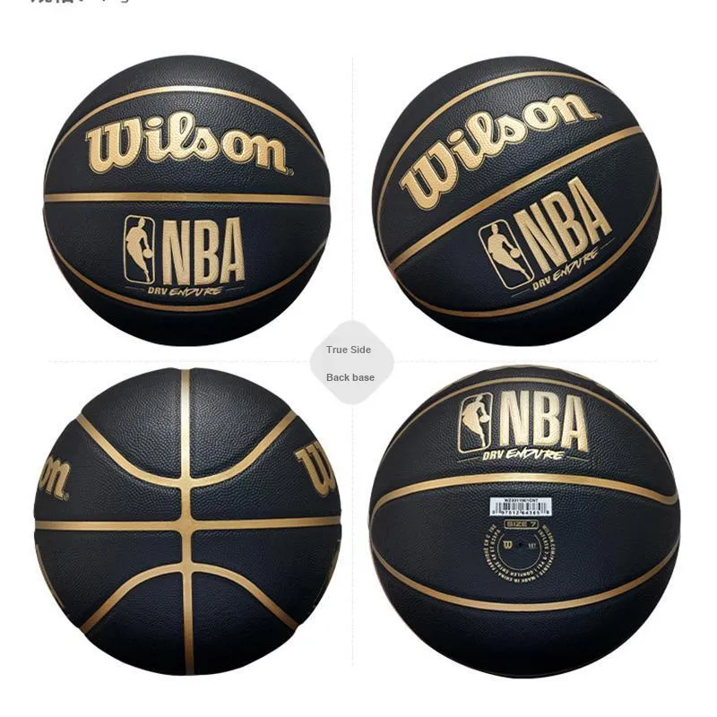 Wilson NBA PU Basketball Black Gold Size 7 Ball Training Unisex-13