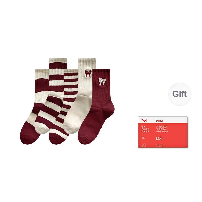 MIIOW Trend Party Series Mid-Calf Socks Women's Shopping Bag Combo Set-7