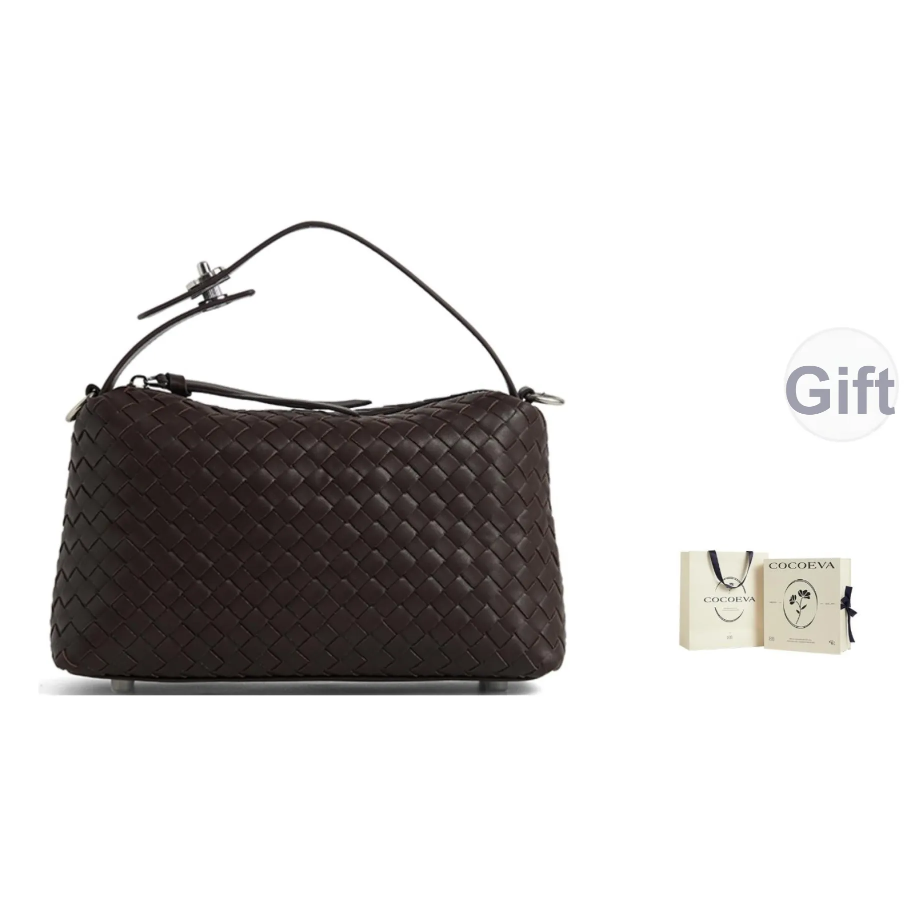 COCOEVA Сумка через плечо из крупнозернистой текстуры коровьей кожи легкая обычная женская кофейного абрикосового цвета