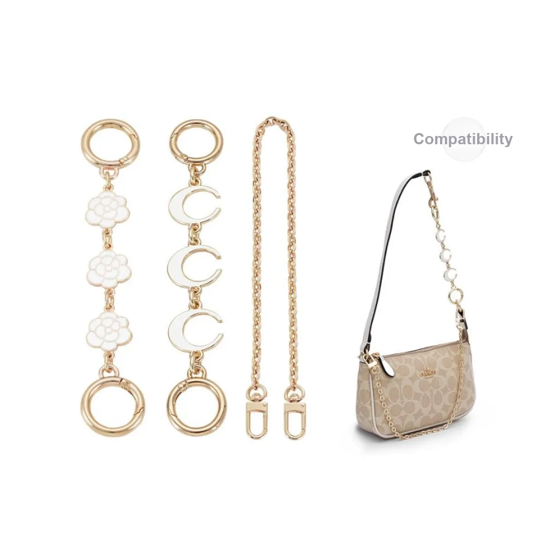 GUYI Alloy, Metal Bag Accessory Women's Gold Tone