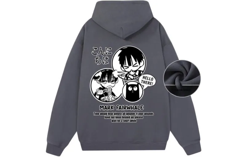 FAIRWHALE Pullover Drop Shoulder Hoodie Unisex-23