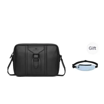PIERRE CARDIN Cow Leather Briefcase Trumpets Men's Black